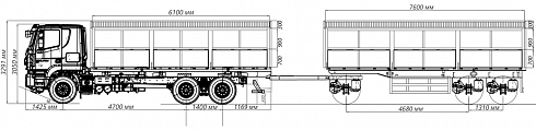 Самосвал-зерновоз Hongyan C6HR (6х4) 390 л.с. 