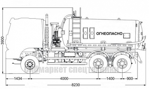 Автоцистерна вакуумная на шасси AMT N.V. / МВ-10